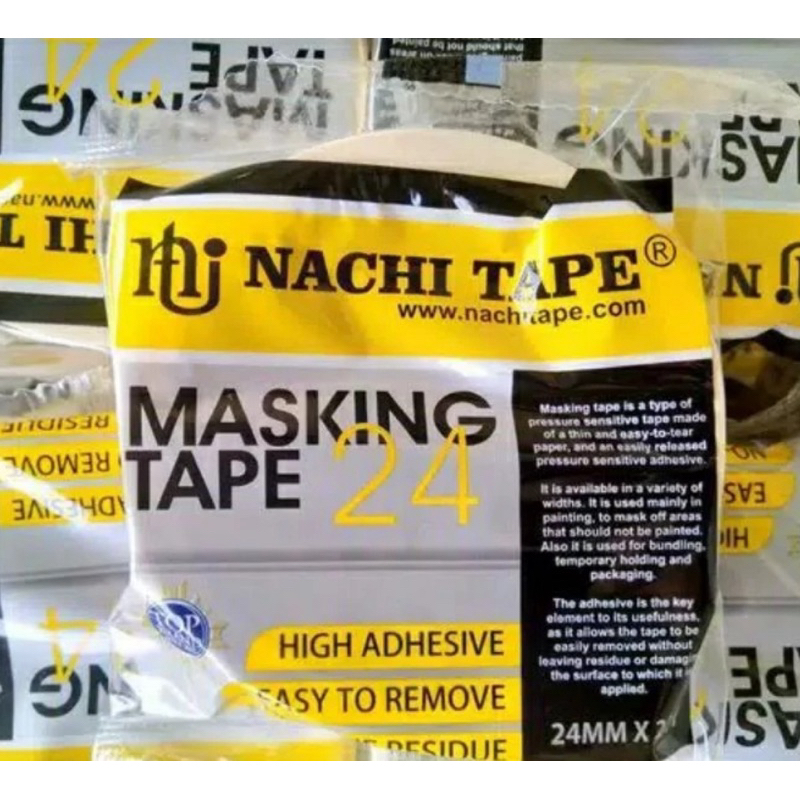 Masking Tape 18Mm NACHI / lakban kertas 24mm x 20 Yard Nachi / isolasi kertas Nachi / lakban