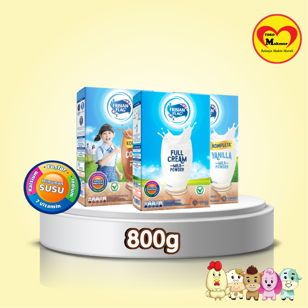 

Frisian Flag Kompleta Vanila / Full Cream / Coklat 800Gr / Toko Makmur Gresik