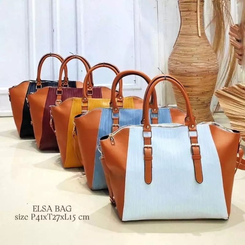 TAS SELEMPANG KONDANGAN JINJING WANITA LES CATINO AUDERO ELSA BAG/ SAFFIA HANDBAG TAS WANITA BESAR/ 