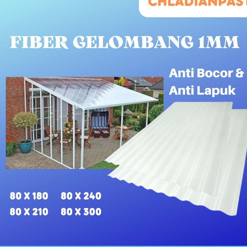 FIBER GELOMBANG / ATAP GELOMBANG PLASTIK CHLADIAN 1MM