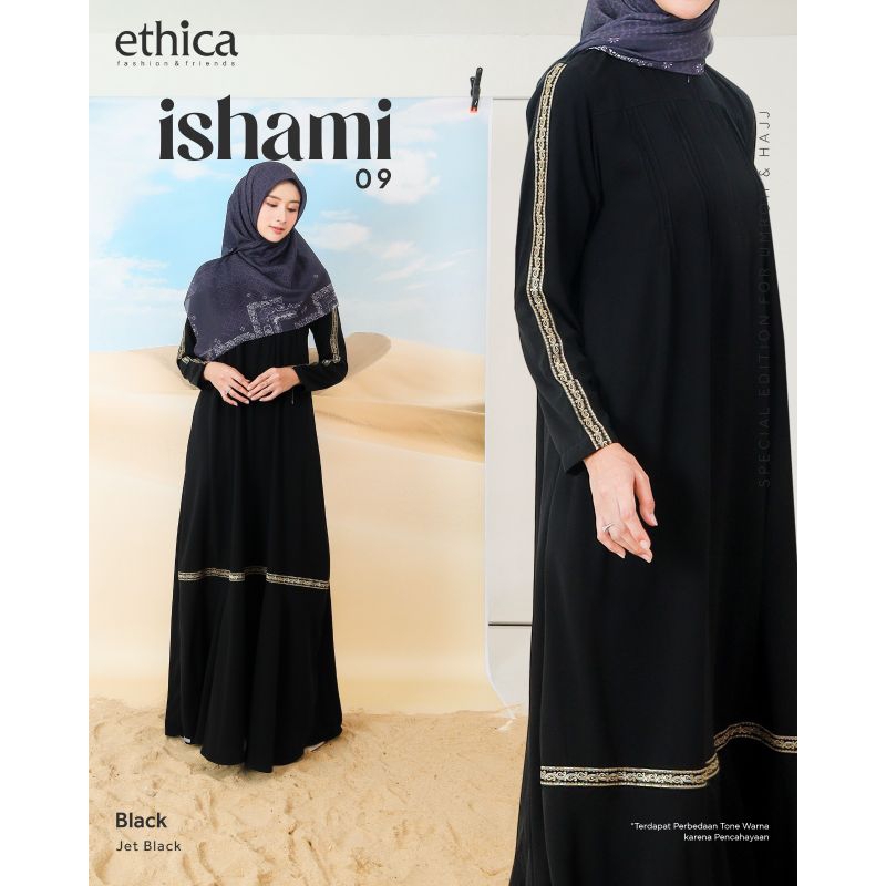 Baju Gamis Hitam Ethica Ishami 09.