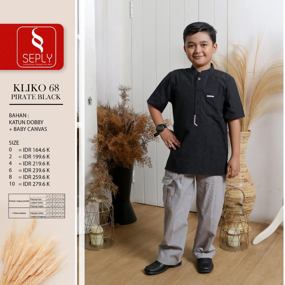 New Arrival Gamis Sarimbit Keluarga Seply Eksis 112 Pirate Black