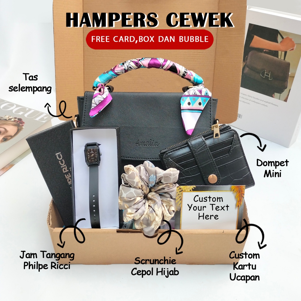 Kado ulang tahun cewek paket hadiah wisuda hampers ultah wedding anniversary gift set jam tangan