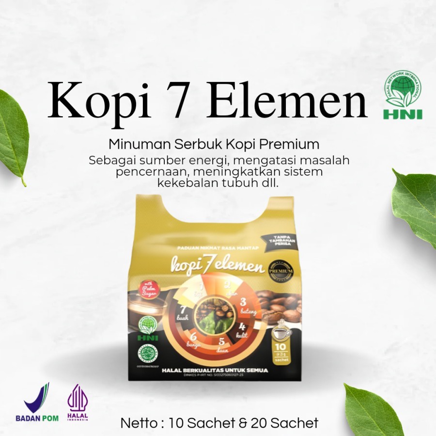 KOPI 7 ELEMEN PREMIUM100% Garansi Asli Produk HNI HPAI