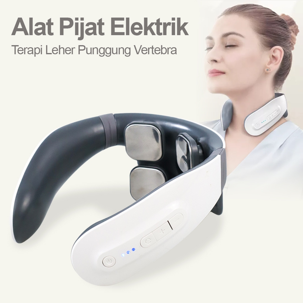 Alat Pijat Elektrik Terapi Leher Punggung-White
