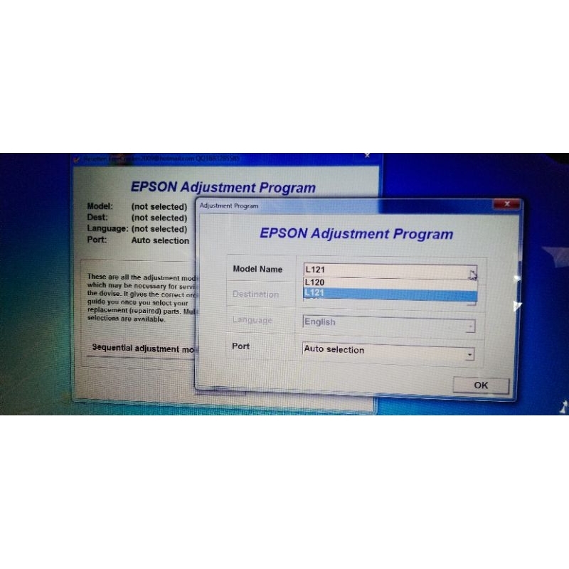 Resetter Epson L121 dan L120