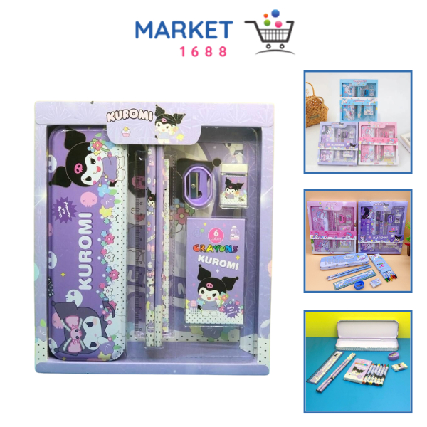 

Market1688 Paket Alat Tulis Set 7 in 1 Set Stationery 7in1 Karakter Kartun Alat Tulis Anak Sekolah Penghapus Pengaris Kotak Pensil Penggaris Crayon
