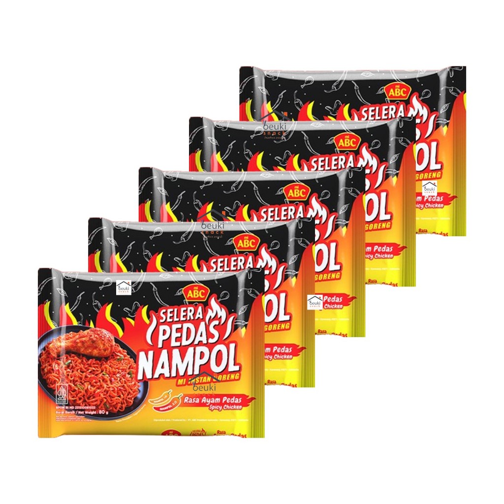

5PCS Mi ABC Selera Pedas Goreng Nampol Ayam