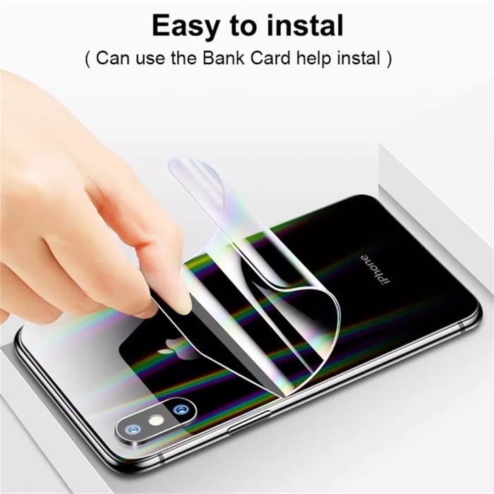 Hydro Gell  Back Skin Aurora Transparan Gel Buat Belakang hp Redmi A1 / A2 / A3 / A5 / 4 Prime / 4A 