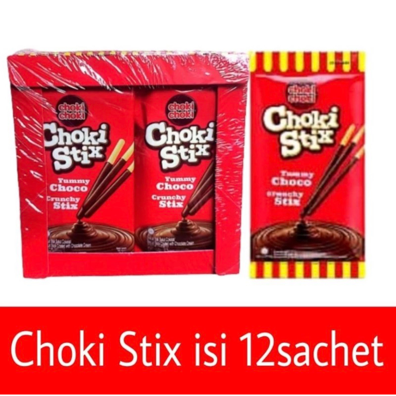 

CHOKI STIX YUMMY CHOCO CRUNCHY STIX 1 BOX ISI 12PCS