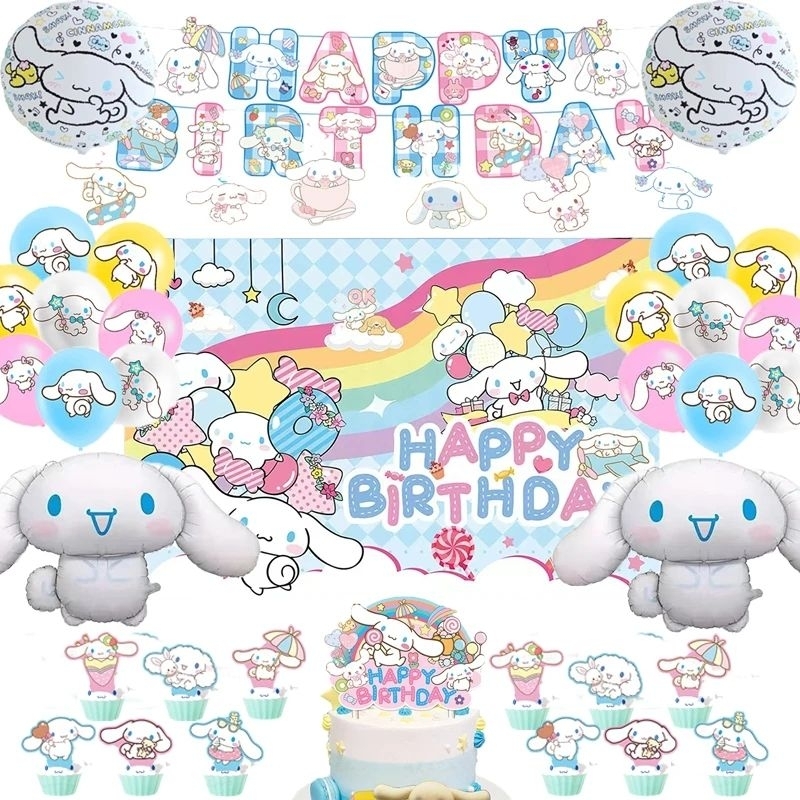 CINNAMOROLL Paket perlengkapan dekorasi pesta ulang tahun CINNAMOROLL birthday decoration perlengkap