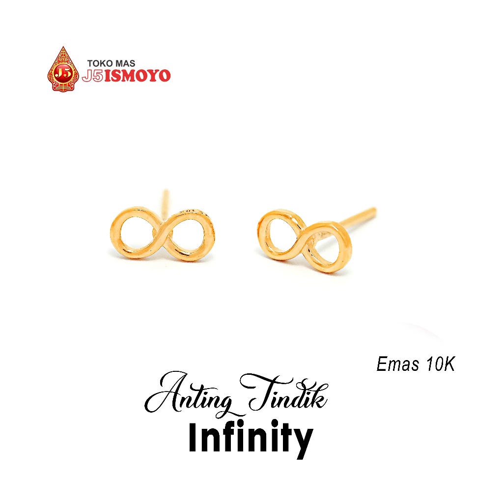 Anting Emas 10 Karat Tindik Infinity J5 Ismoyo