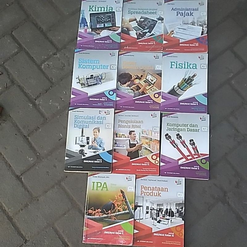 buku pelajaran smk teknik komputer desain grafis sistem komputer administrasi pajak kimia matematika