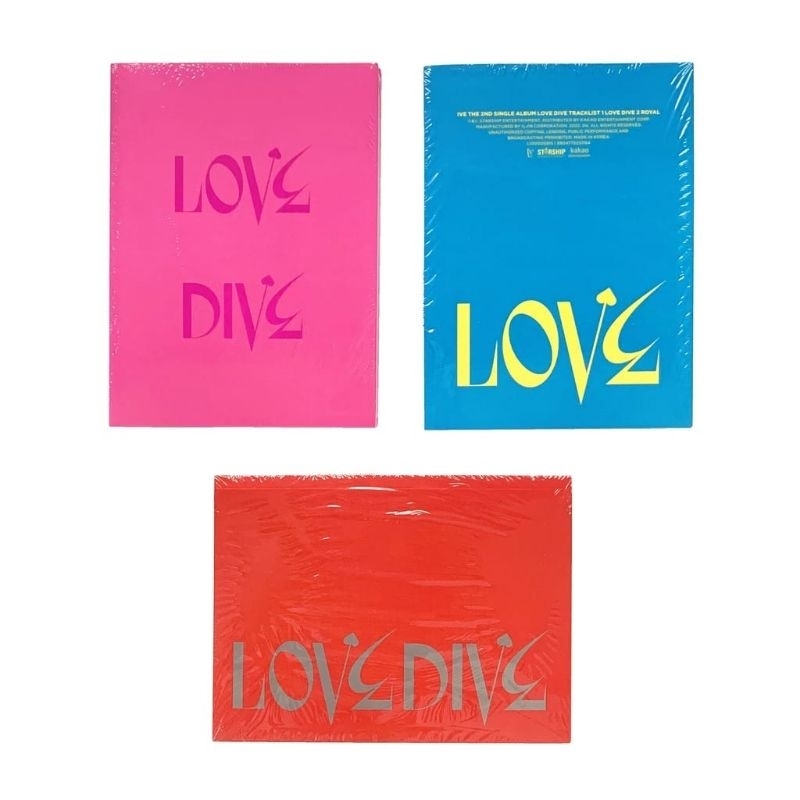[FULLSET] Album IVE - LOVE DIVE (Pink / Blue / Red)