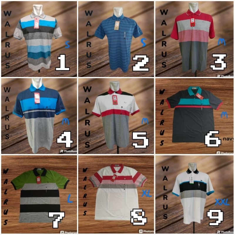 VSS✴ WALRUS Kaos polo wangki kerah pria