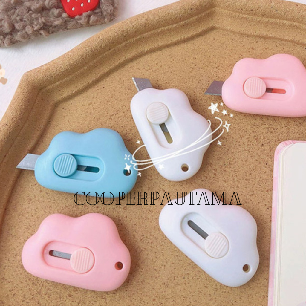 

Cutter Mini Pemotong Kertas Portable Cutter Mini Cloud Shape Multifungsi|Cutter Mini Bentuk Awan