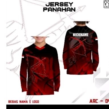 jersey anak panahan lengan panjang baju kaos panahan terbaru