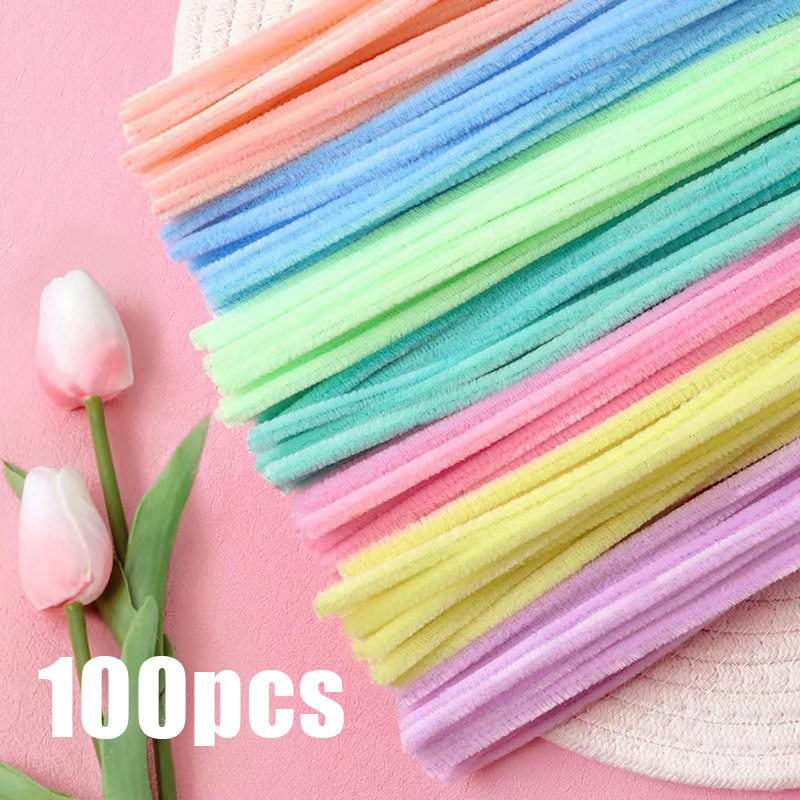 

100pcs Kawat Bulu Mercy Pastel Mix Mainan Anak Craft 30Cm