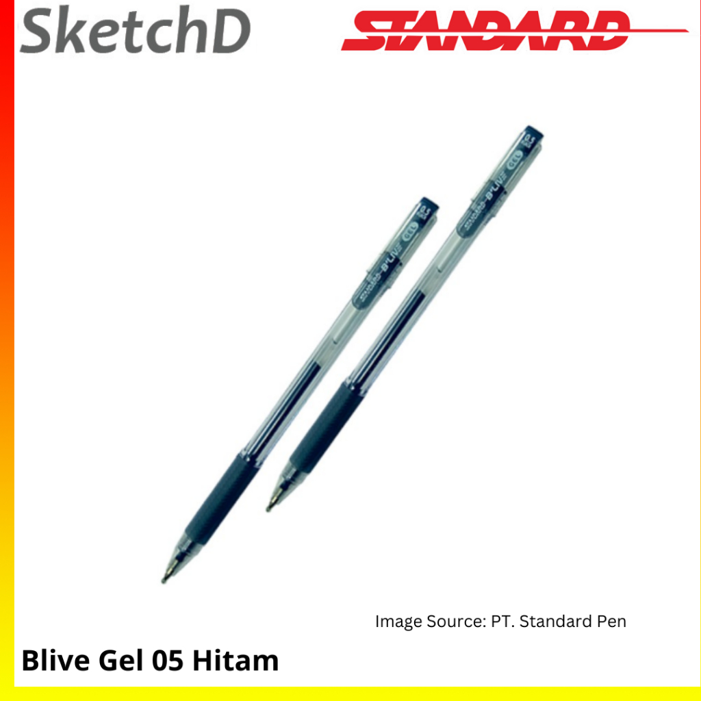 

Pulpen BliveGel 07 Hitam Bolpoin Standard B Live Gel 0.7 mm