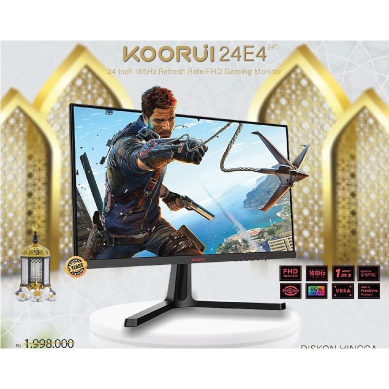 KOORUI 24E4 Inch Gaming Monitor FHD 1920*1080 Computer Monitor 165Hz
