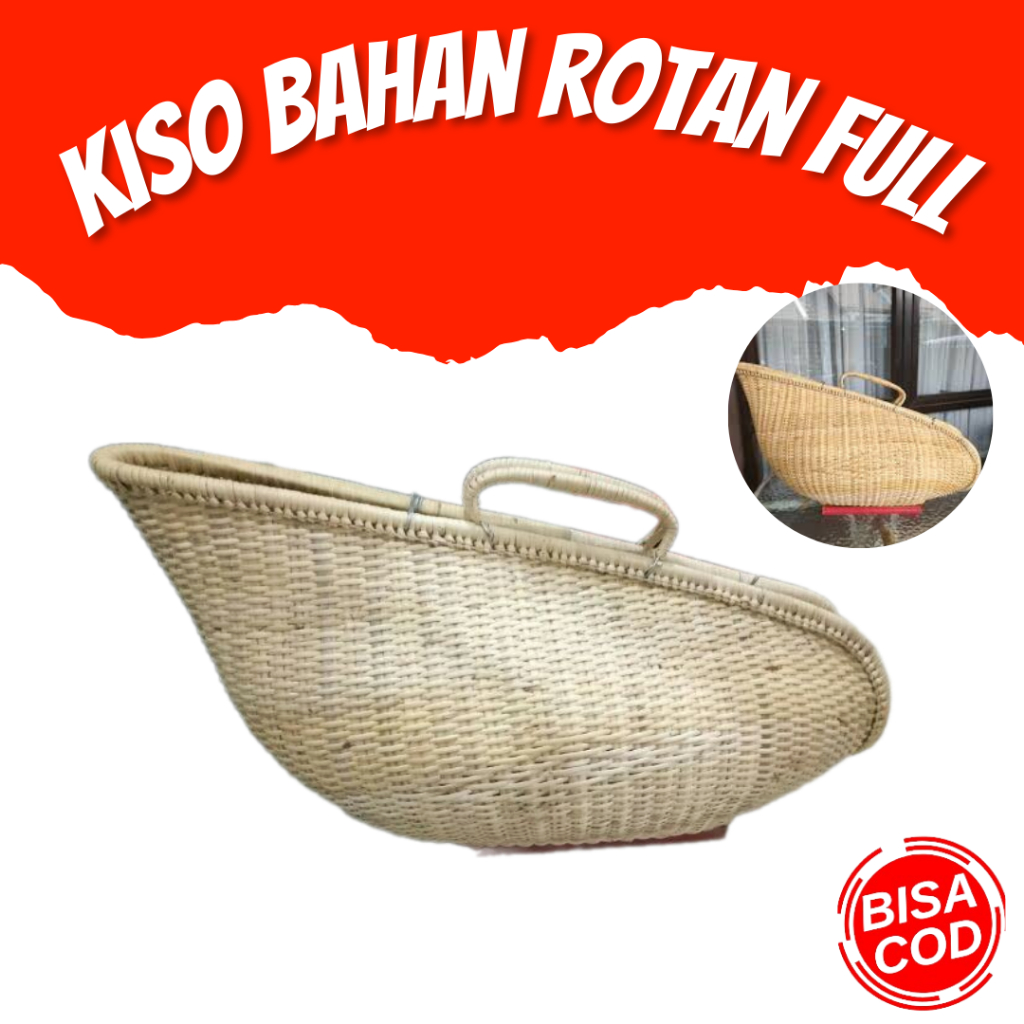 PERLENGKAPAN AYAM - Kiso Rotan Full, Tas Ayam Bahan Rotan Full, Kiso Ayam Bahan Rotan Full