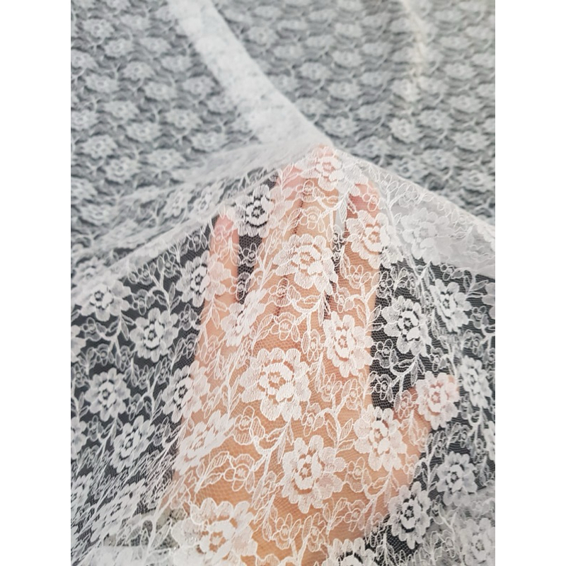 BROKAT MAWAR BROKAT ANGGREK BROKAT BUNGA TEROMPET BROKAT KRISAN PERAK PUTIH BROKAT KATUN MINTINTIMBU