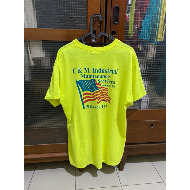 Kaos Gildan USA Hijau Stabilo