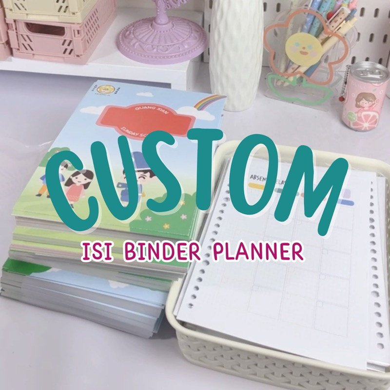 

CUSTOM ISI BINDER KERTAS PLANNER LOOSE LEAF A5-20rings