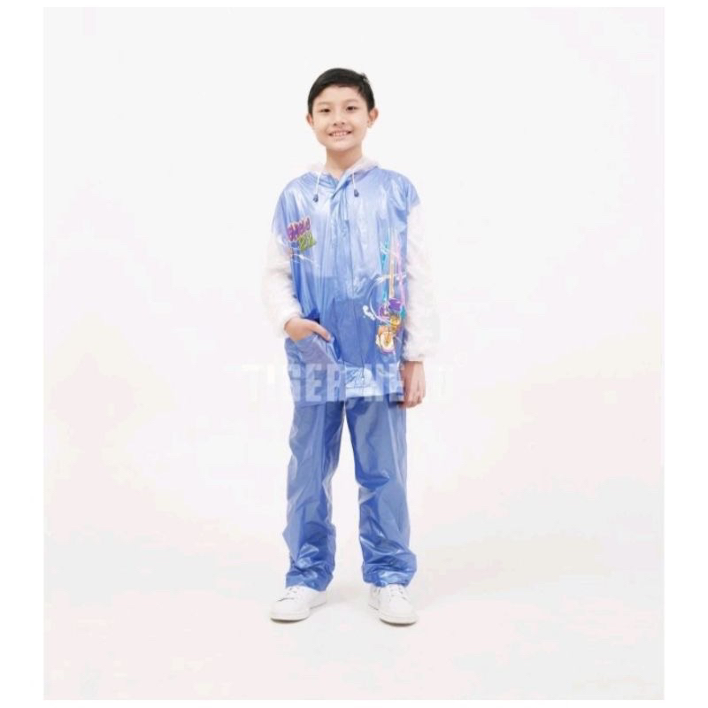 Kode Jh - Jas Hujan Anak Remaja Olimpic Laki Perempuan / Raincoat Anak Remaja Olimpic Tiger Head