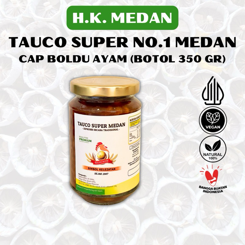 

TAUCO SUPER NO.1 MEDAN 'CAP BOLDU AYAM' HALAL FERMENTASI ALAMI (350 GRAM) [HK MEDAN]