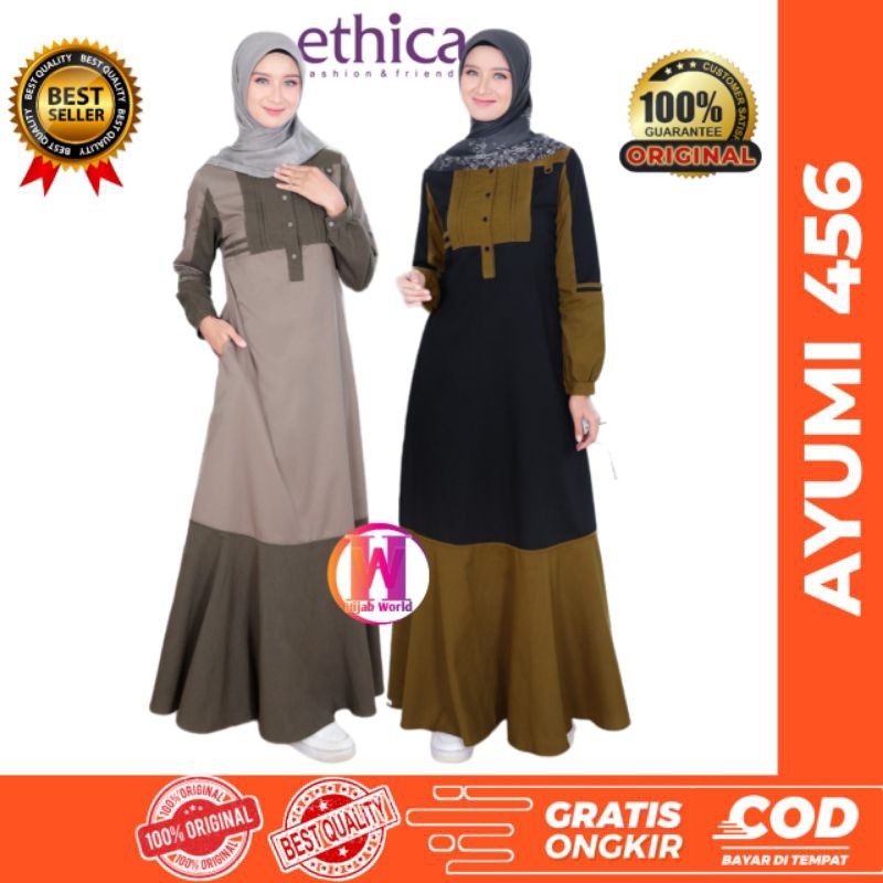 ETHICA Gamis Ethica Ayumi 456 Terbaru / Gamis Ethica 2024 / Baju Muslim Terbaru 2024 / Gamis Modern 