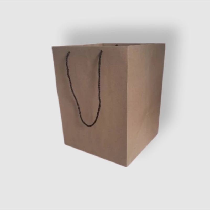 

Paperbag kotak nasi/paperbag besek/paperbag dus nasi coklat polos ukuran 18/20/22