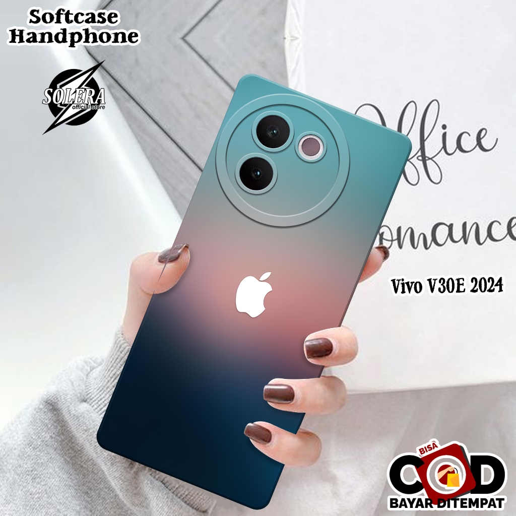 Case Vivo V30E 2024 Softcase Vivo V30E Terbaru 2024 Silikon Pro Camera Fashion Case Logo ip Cover Hp