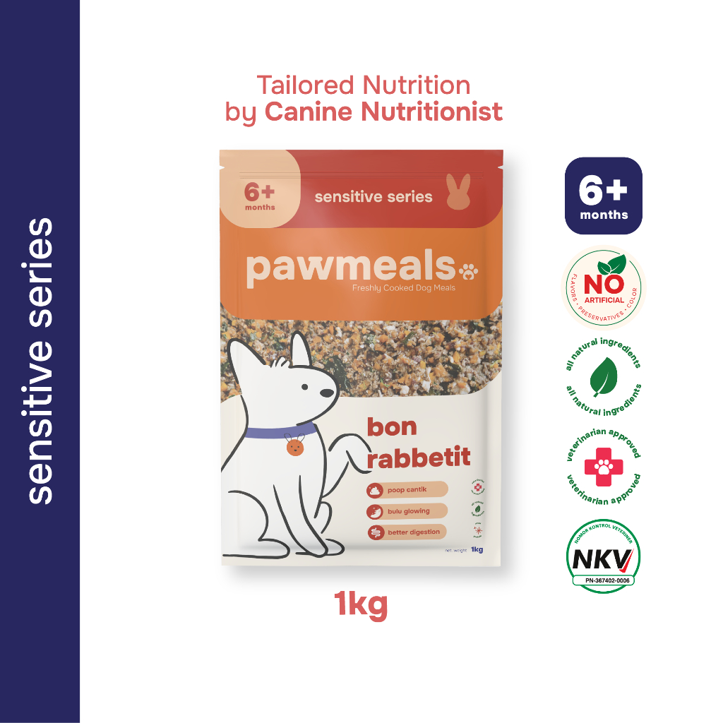 Pawmeals Bon Rabbetite Cooked Dog Food- 1kg