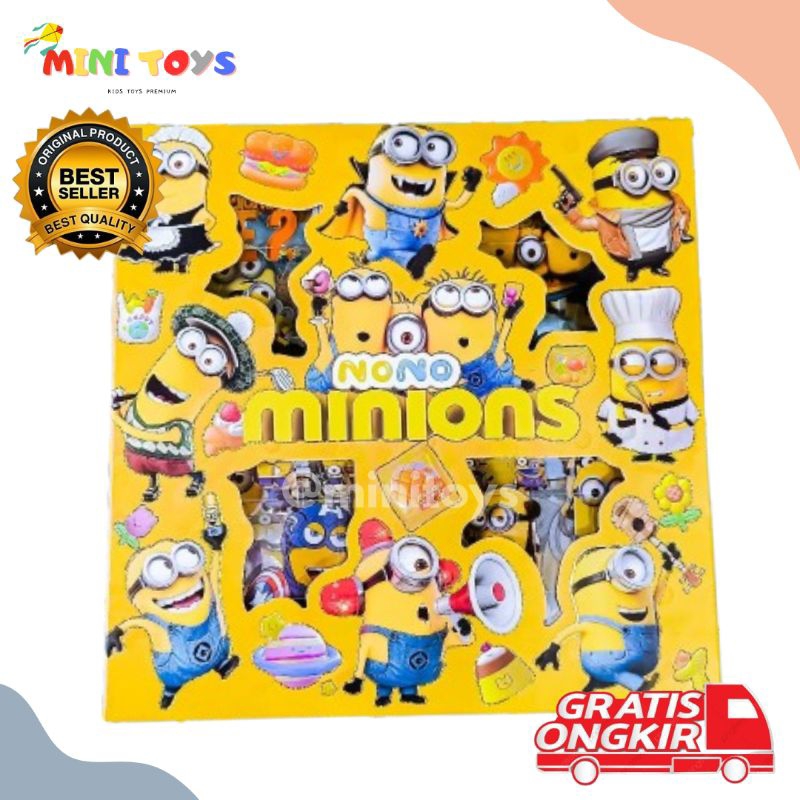 

Stiker MOMO Karakter Monions Isi 100 Lembar Stiker Waterproof