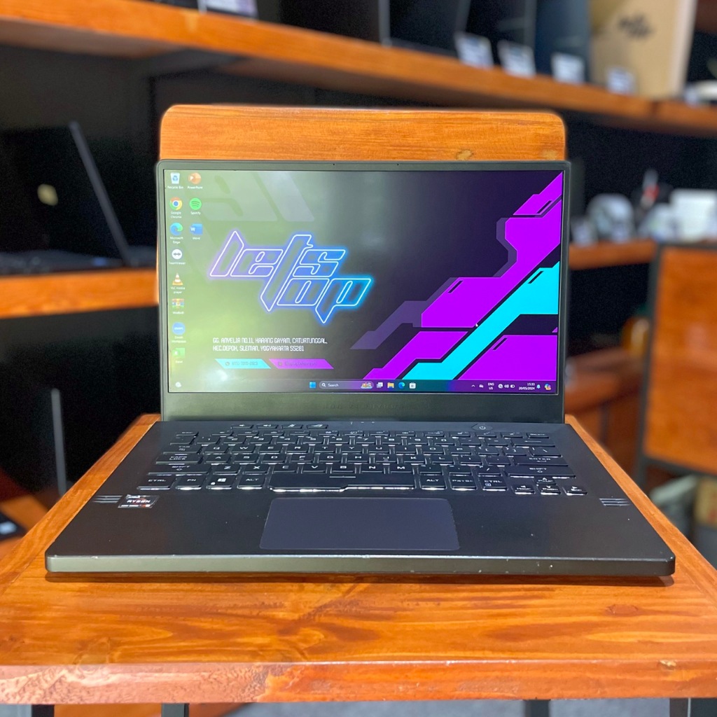 Laptop Gaming Rendering Asus ROG Zephyrus G14 GA401QM AniMe Matrix AMD Ryzen 9-5900HS Nvidia RTX 306