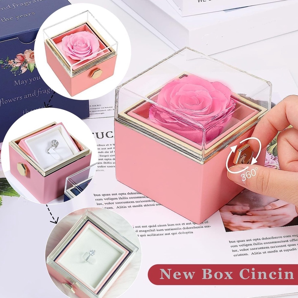 Harga Terbaik KONGDO Promise Ring Box  Hidden Jewelry  Box Cincin Nikah Lamaran  Tempat Cincin Nikah