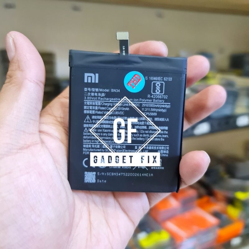 Baterai Batre Xiaomi BN34 Original HP Xiaomi Redmi 5A Battery Batrei Tanam Xiomi Redmi 5A BN34