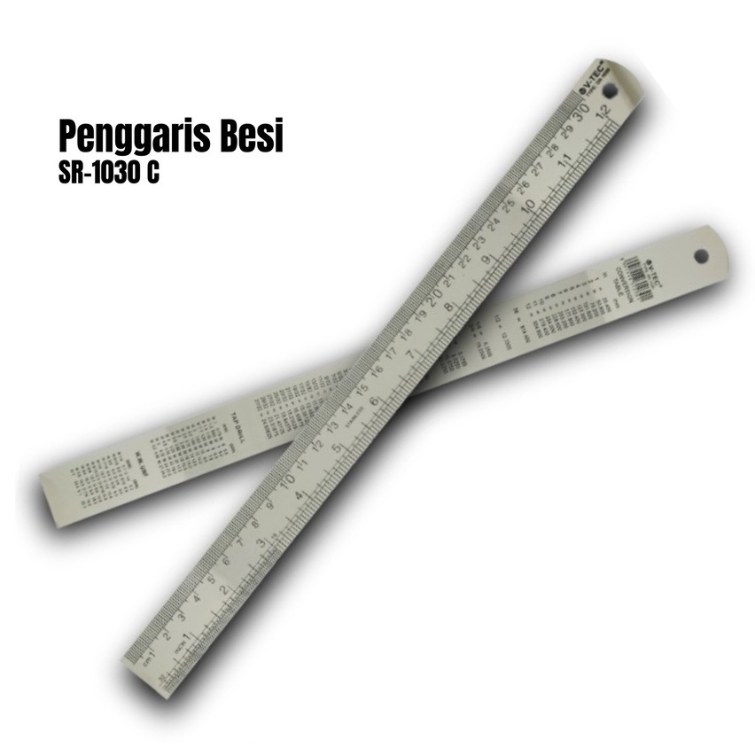 

Penggaris Besi 30cm Stainless Steel - Mistar Ruler ATK 30 cm Alat Tulis Garisan SR-1030 Stationery Pengukur VTEC MONTANA dll - OX