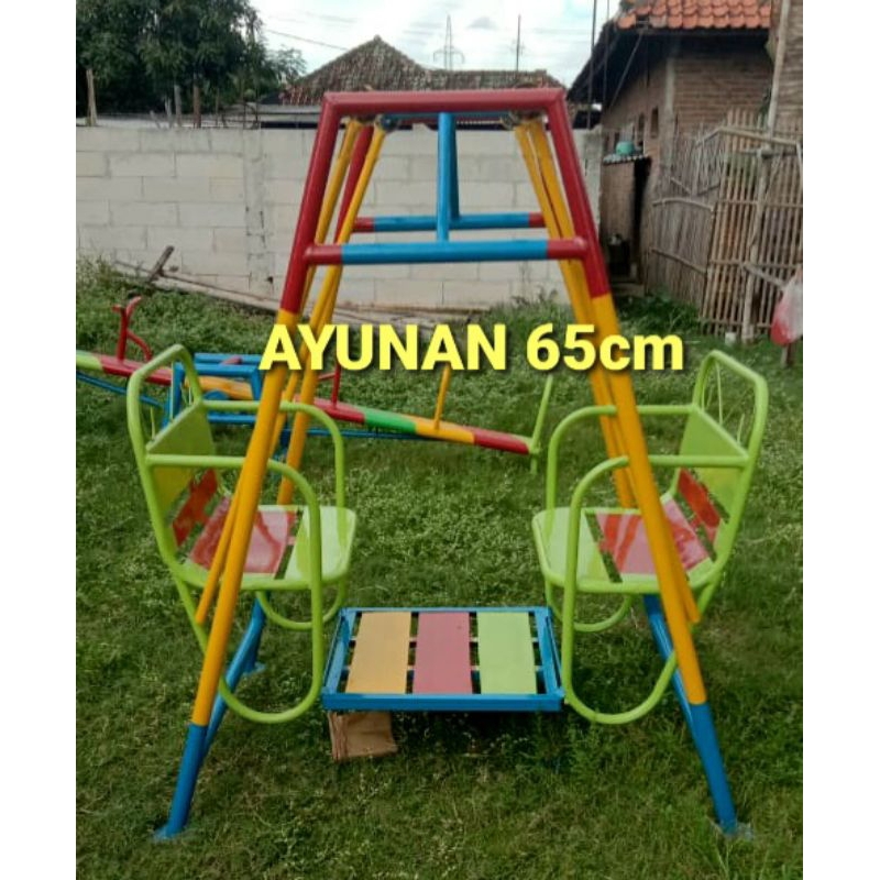 Ayunan Besi lebar bangku 65cm menggunakan pipa besi galvanis anti karat