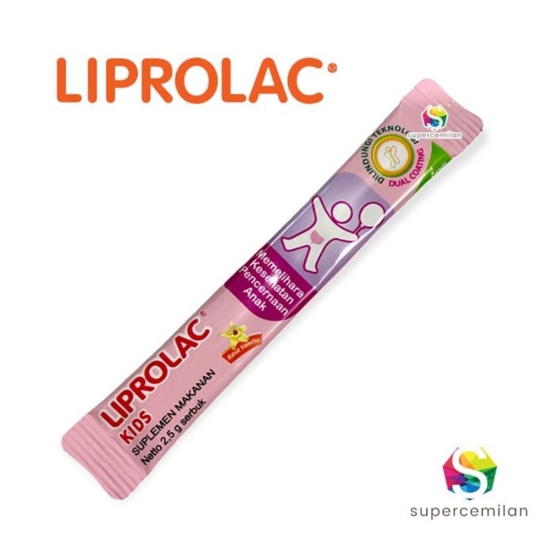 LIPROLAC KIDS SACHET 1 PCS - SUPLEMEN PROBIOTIK DAN PREBIOTIK UNTUK PERCERNAAN DAN SEMBELIT PADA ANA