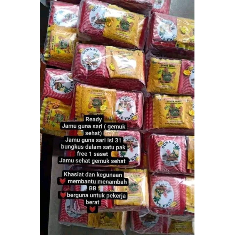 

JAMU GUNA SARI Jamu Gemuk Sehat isi 30 Sachet