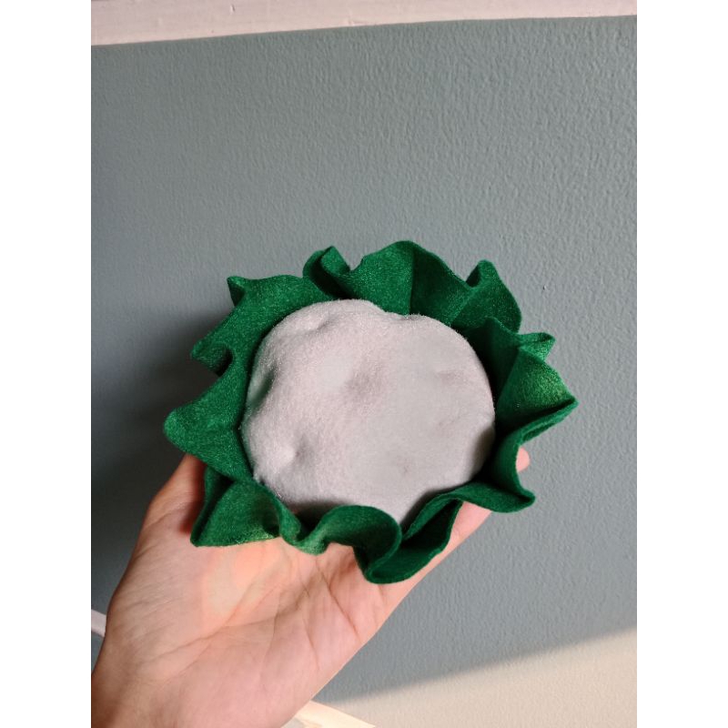 Replika Brokoli Putih / Mainan Anak / Edukasi Anak / Flanel / Brokoli Putih