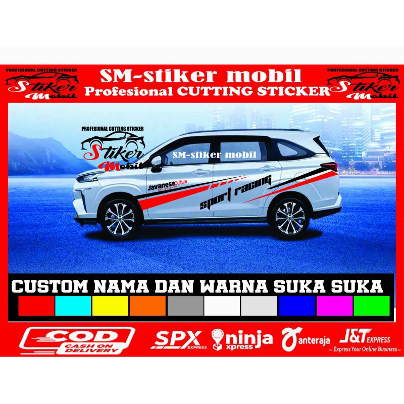 stiker mobil all new xenia all new avanza innova avanza xenia sigra calya dll stiker variasi mobil