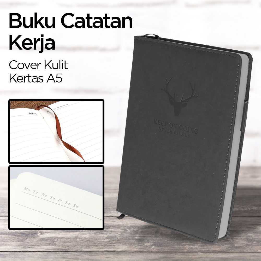 

Buku Catatan Harian Notebook Diary Cover Kulit 180 Lembar A5 Pria dan Wanita