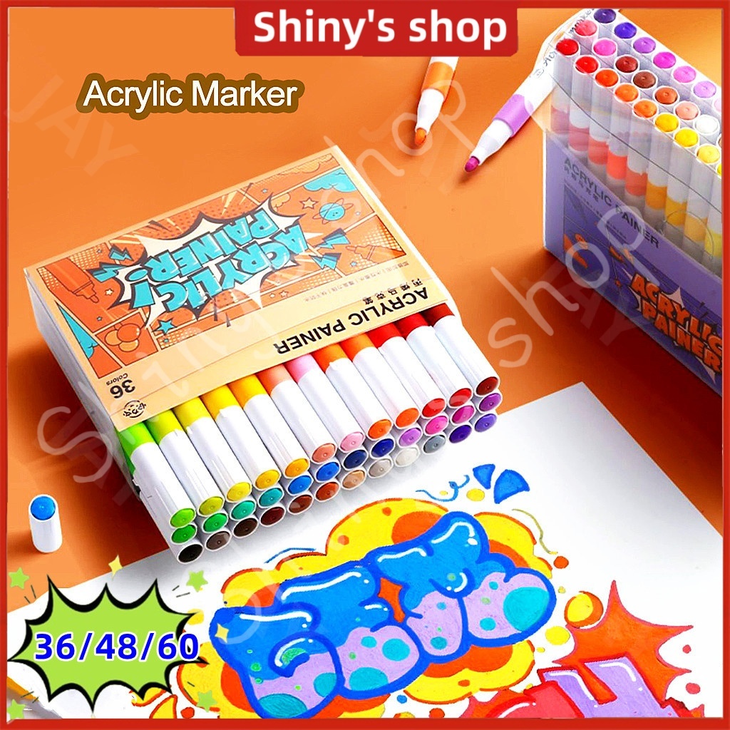 

Pen Akrilik Marker Warna Cepat Kering Tahan Air / Spidol Acrylic Painter / Menggambar Kreativitas Seni Edukasi Anak