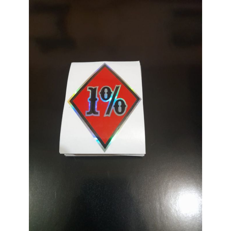 

stiker cutting hologram 1% // one percent