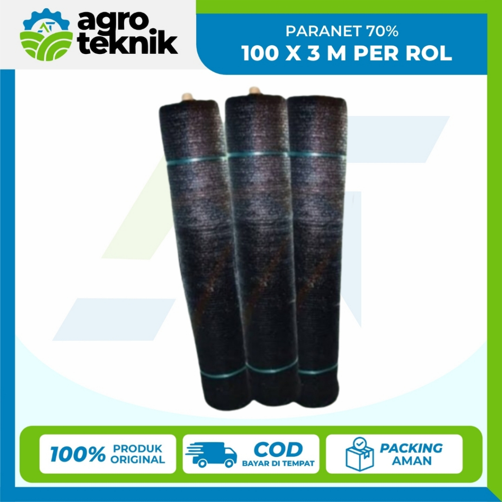 Agroteknik - Paranet 70% Lebar 3 Meter x 100 Meter Jaring Tanaman 1 Roll