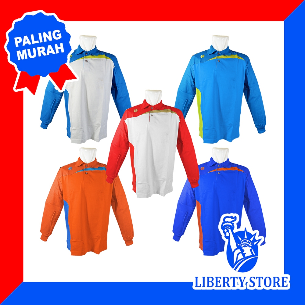Baju Atasan Olahraga Lengan Panjang Wanita Pria DICK WOLVES SKY POLO