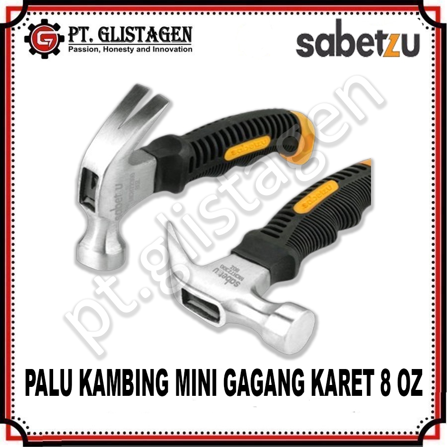 SABETZU Palu Mini Kambing 8 oz Palu Cebol Gagang Karet Martil Kecil Rubber 0.25 Kg